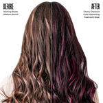 Comparison of curly hair with and without daily conditioner over 3 weeks.