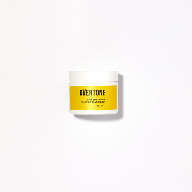 Overtone extreme yellow hair coloring conditioner sample