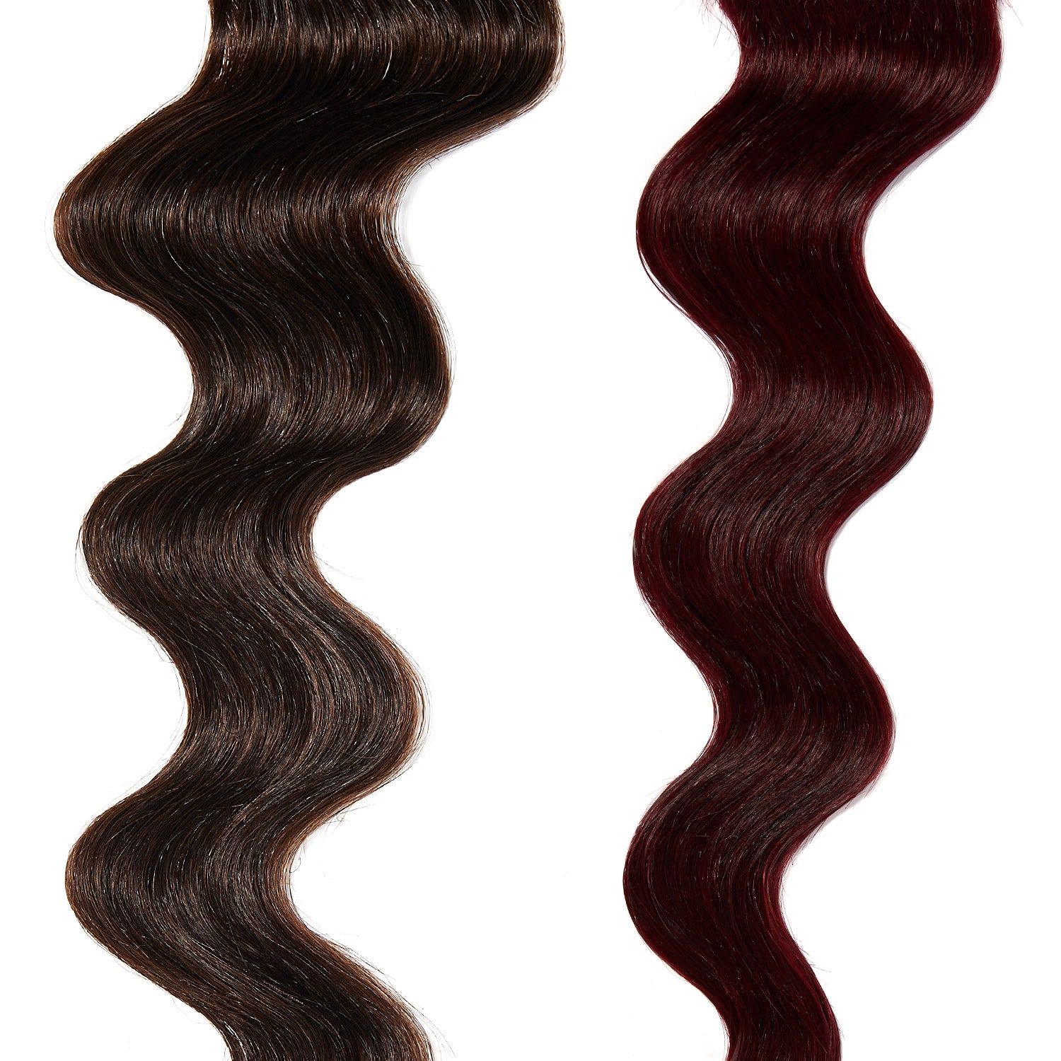 deep red hair color on dark brown hair