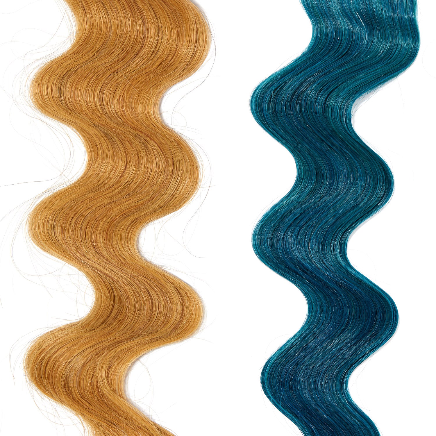 teal hair color on medium blonde hair