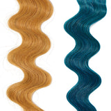 teal hair color on medium blonde hair
