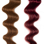 bright magenta pink hair color on light brown hair