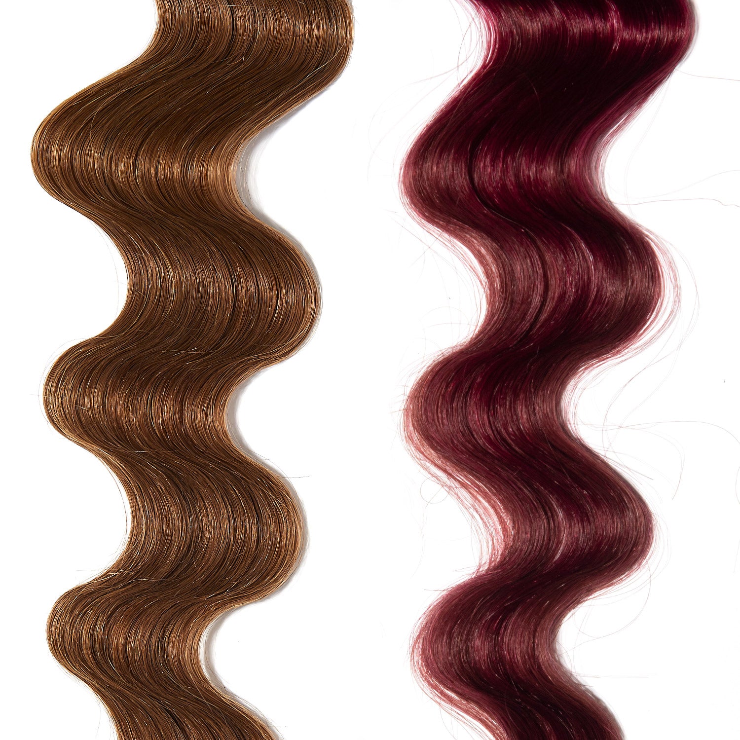 bright magenta pink hair color on light brown hair