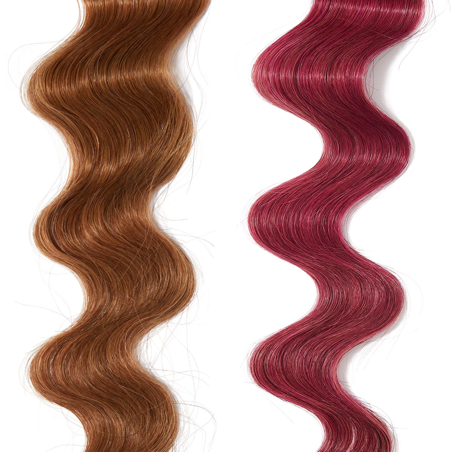 bright magenta pink hair color on red hair