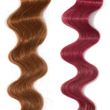 bright magenta pink hair color on red hair