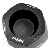 Black speaker cone with 'Overtone' branding on a white background