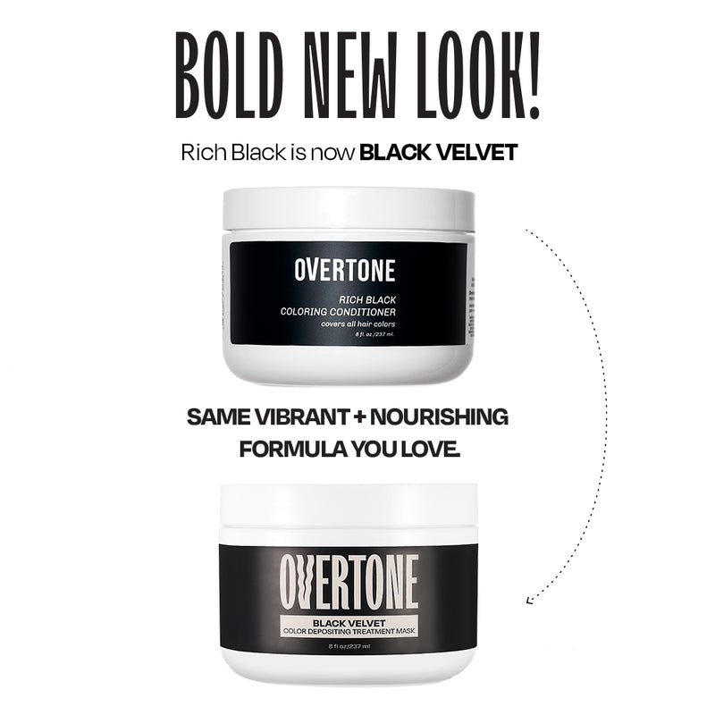 Overtone Rich Black Coloring Conditioner Rich Black Coloring Conditioner | oVertone Haircare