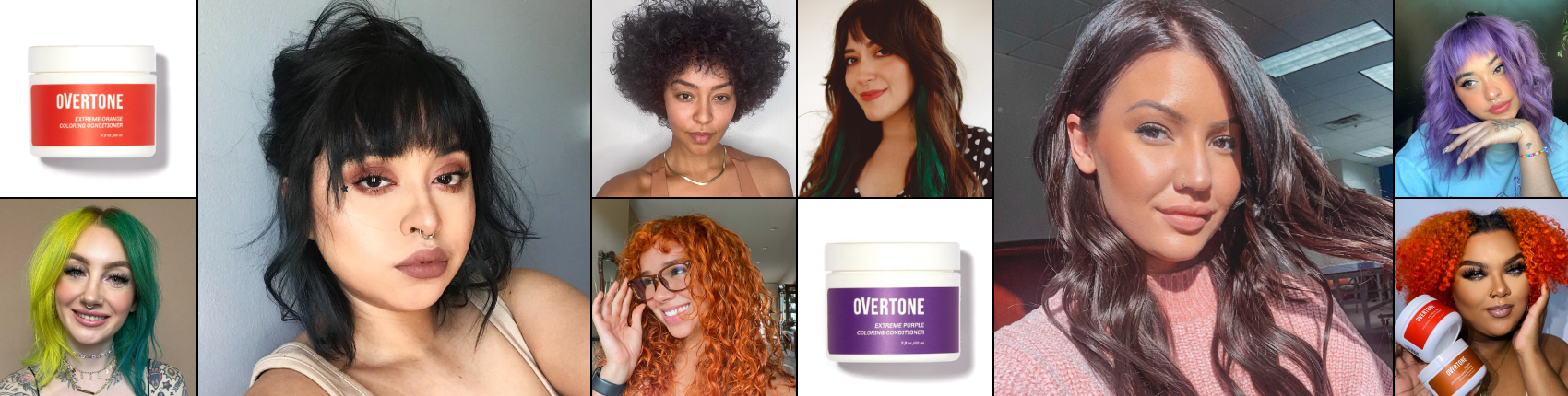 Overtone hair color samples banner