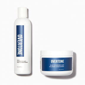 oVertone Blue For Brown Hair Coloring Conditioner and Daily Conditioner