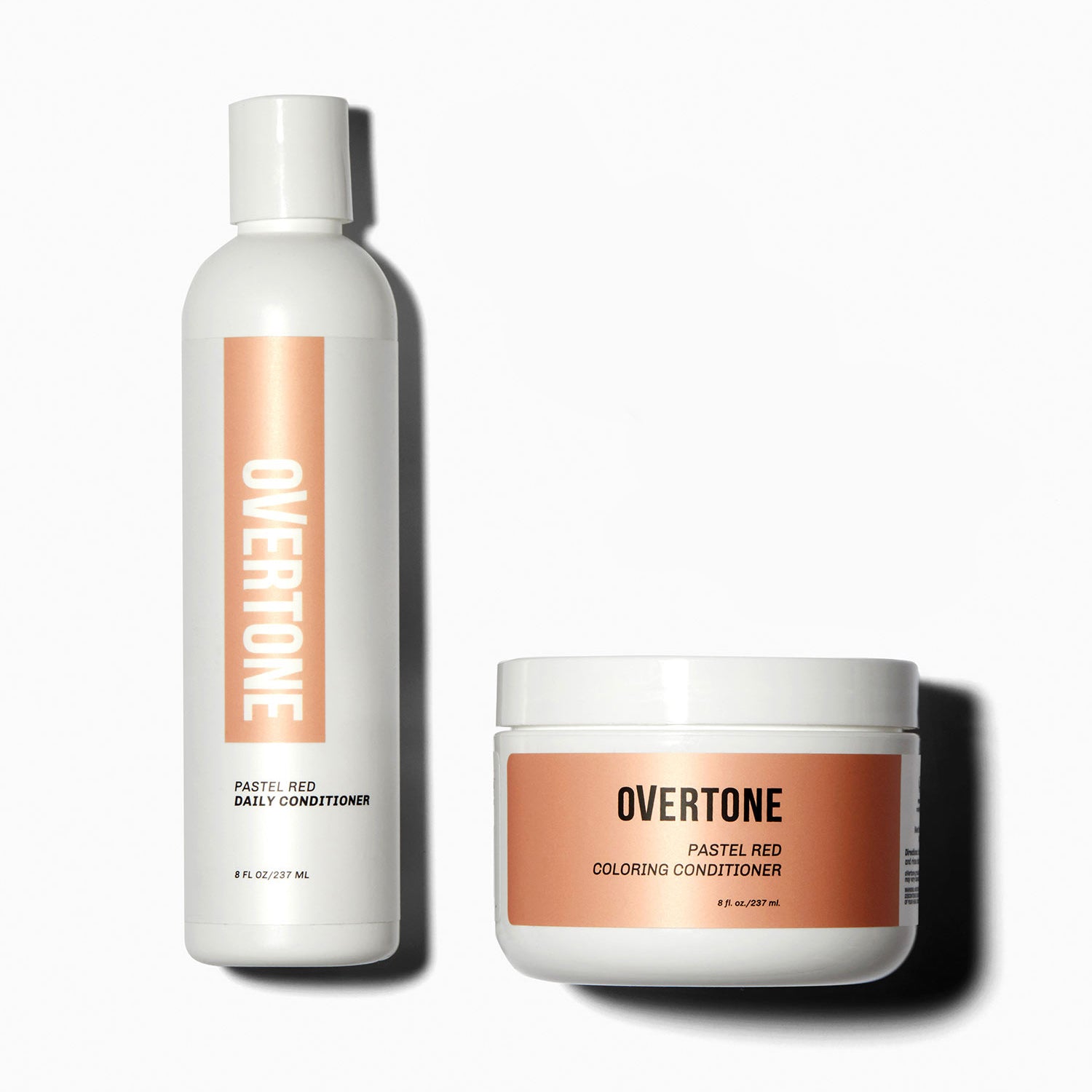 oVertone Pastel Red Coloring Conditioner and Daily Conditioner 