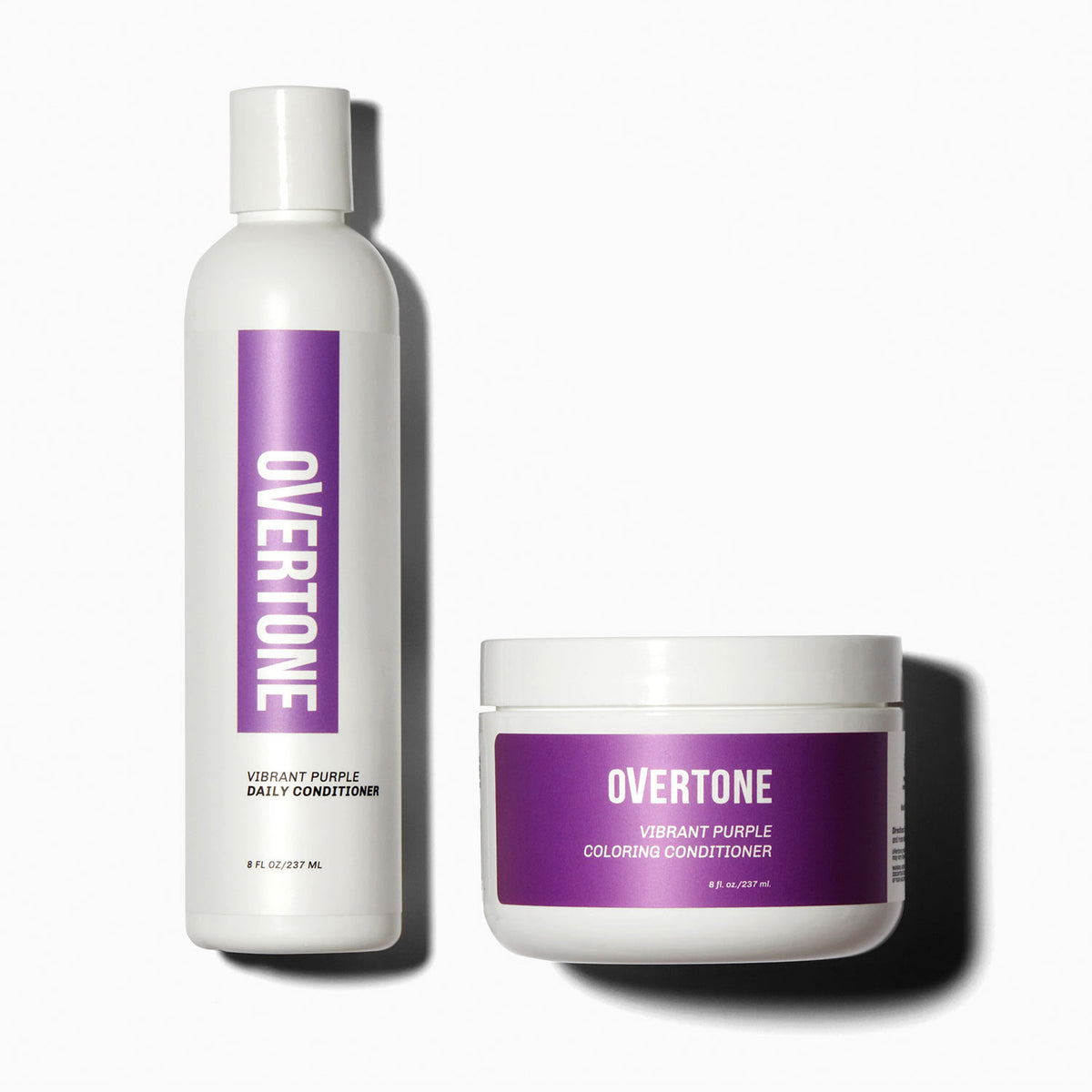 oVertone Vibrant Purple Hair Coloring Conditioner and Daily Conditioner 