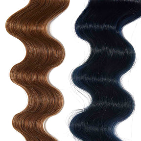 deep blue hair color for brown on light brown hair