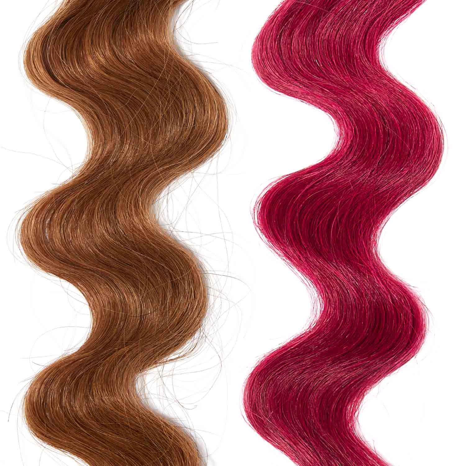 dark pink hair color for brown on red hair