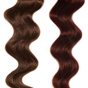 deep orange hair color for brown on medium brown hair