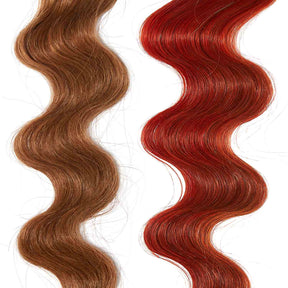 deep orange hair color for brown on red hair