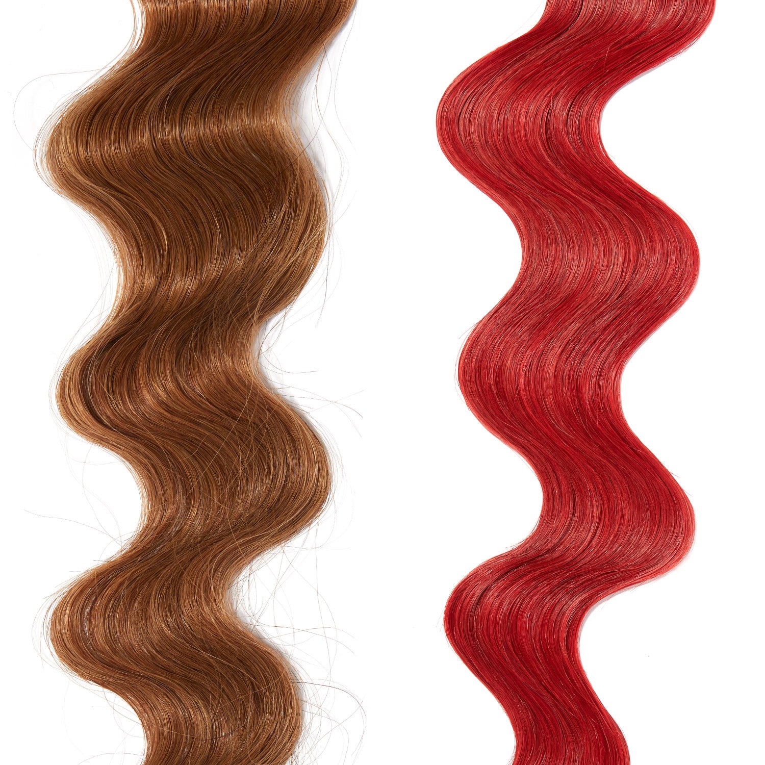 brown and dark red hair