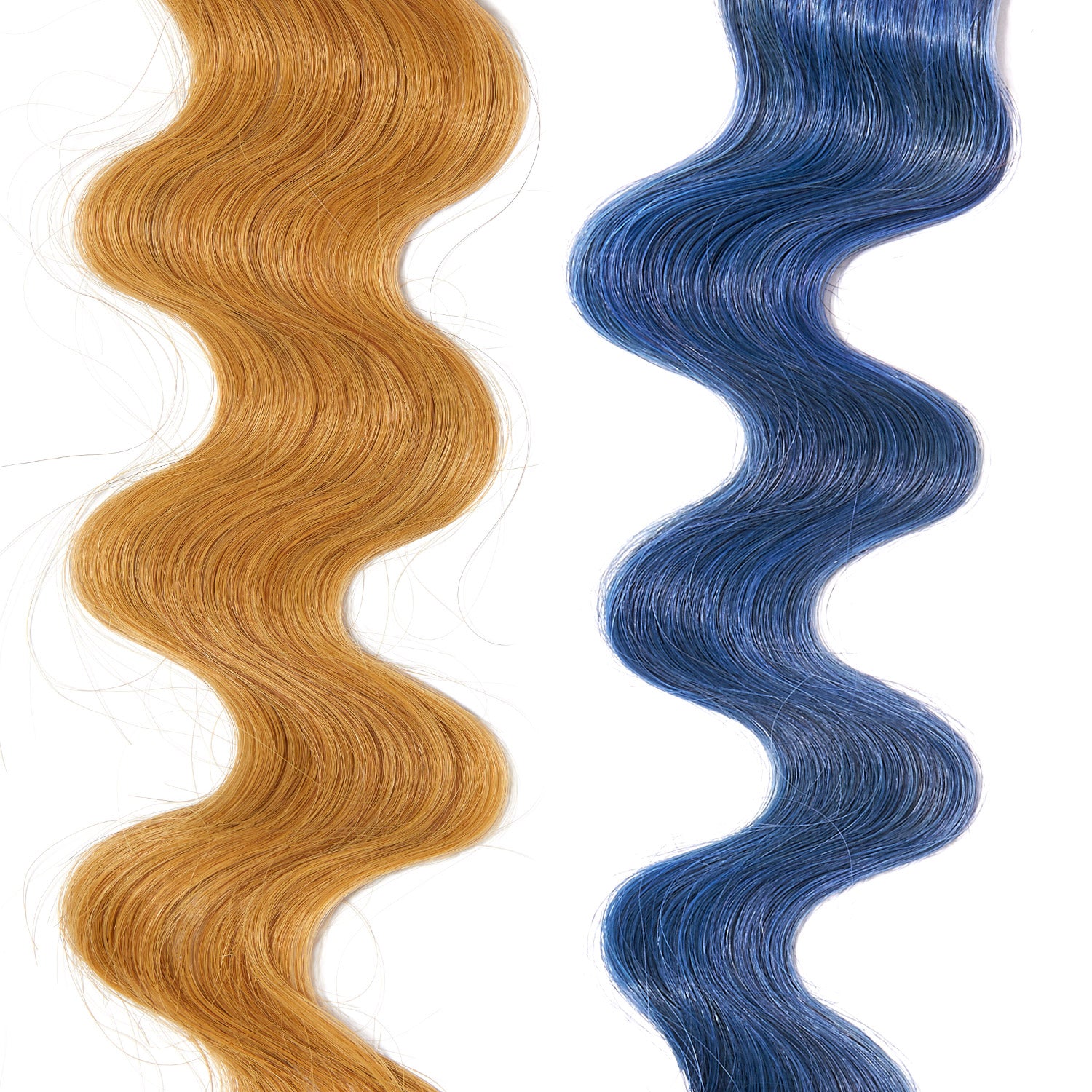 electric blue hair color on medium blonde hair