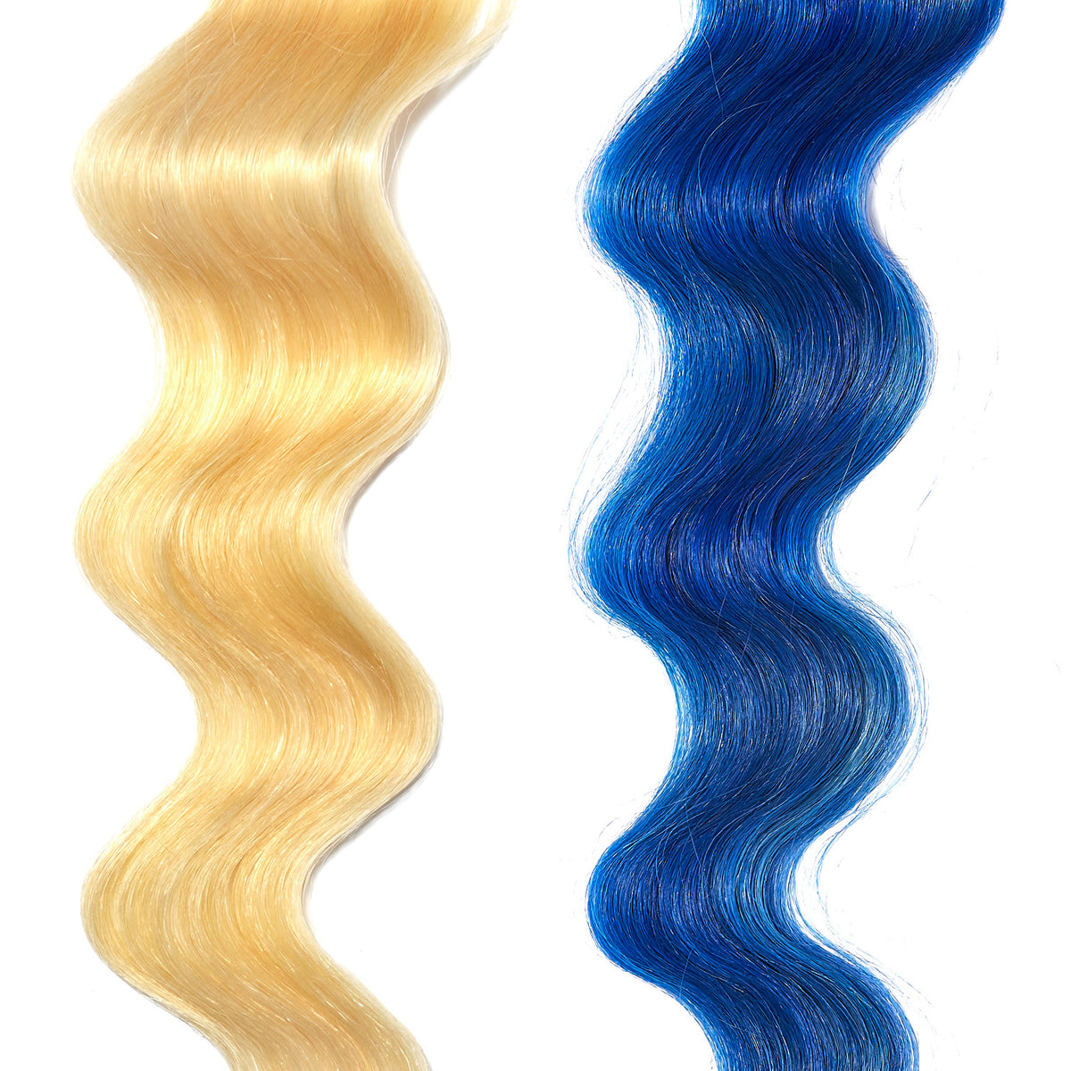 electric blue hair color on platinum blonde hair