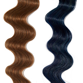 electric blue hair color on light brown hair