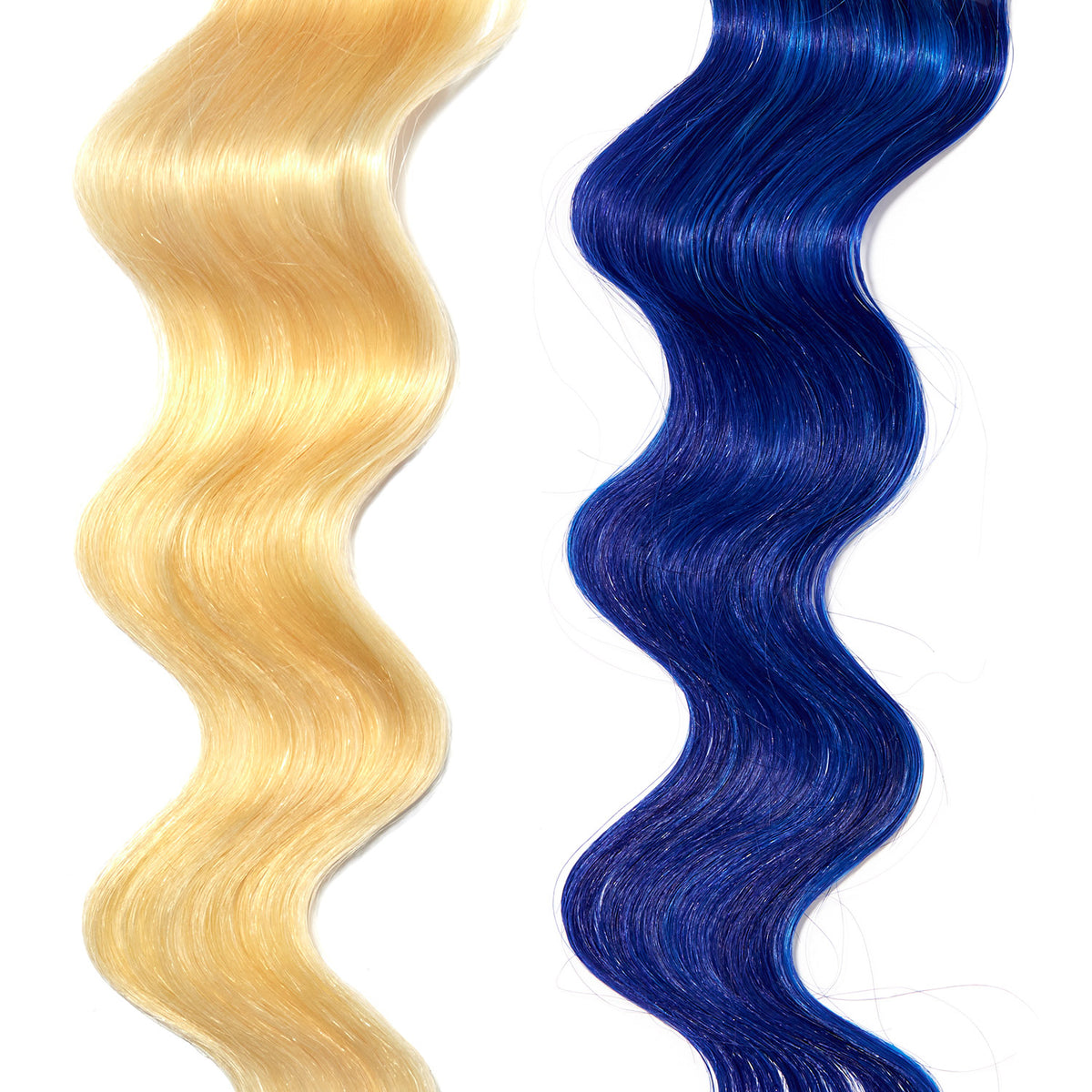 electric blue hair color on platinum blonde hair