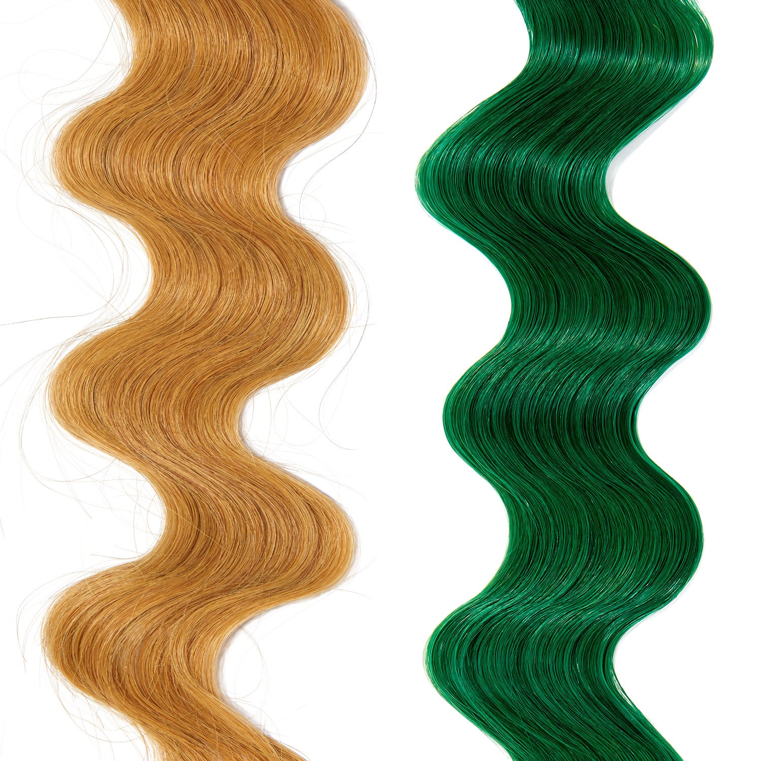 emerald green hair color on medium blonde hair