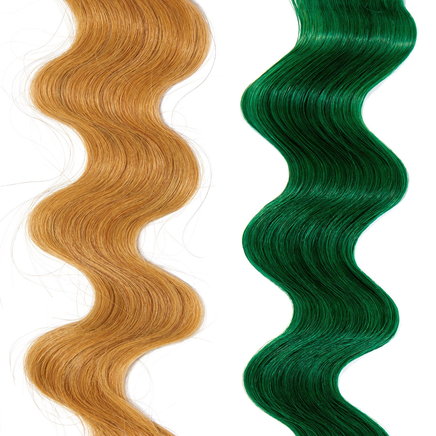emerald green hair color on medium blonde hair