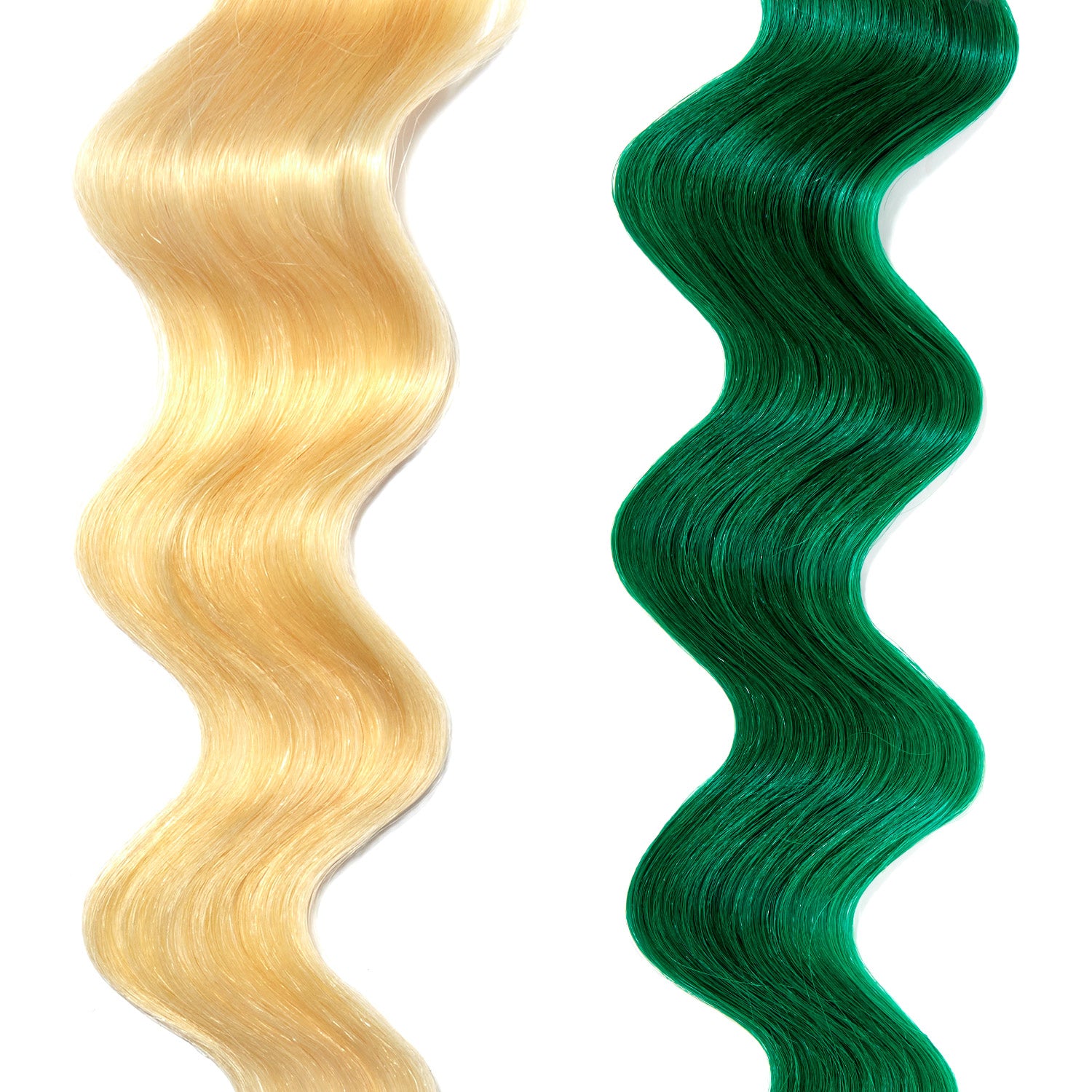 emerald green hair color on platinum blonde hair