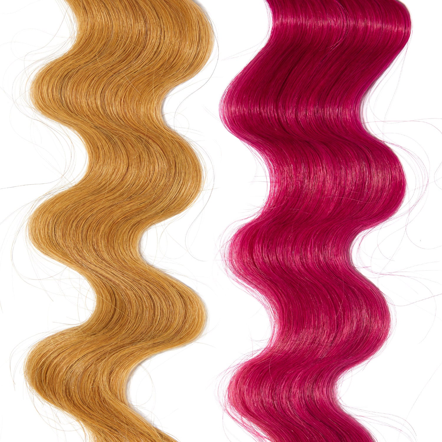 magenta pink hair color on medium blonde hair