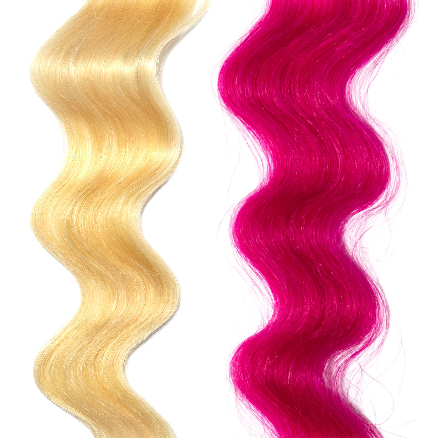 magenta pink hair color on platinum blonde hair