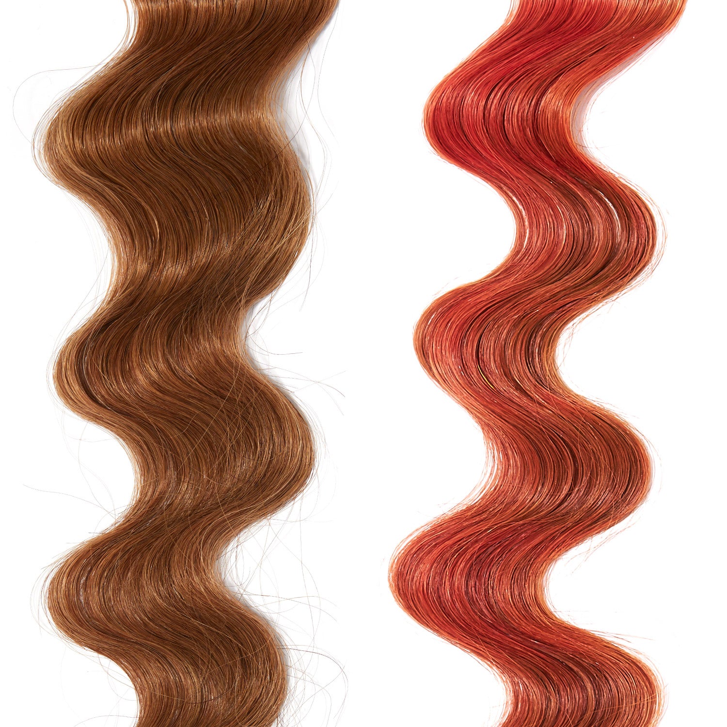 bright orange hair color on red hair