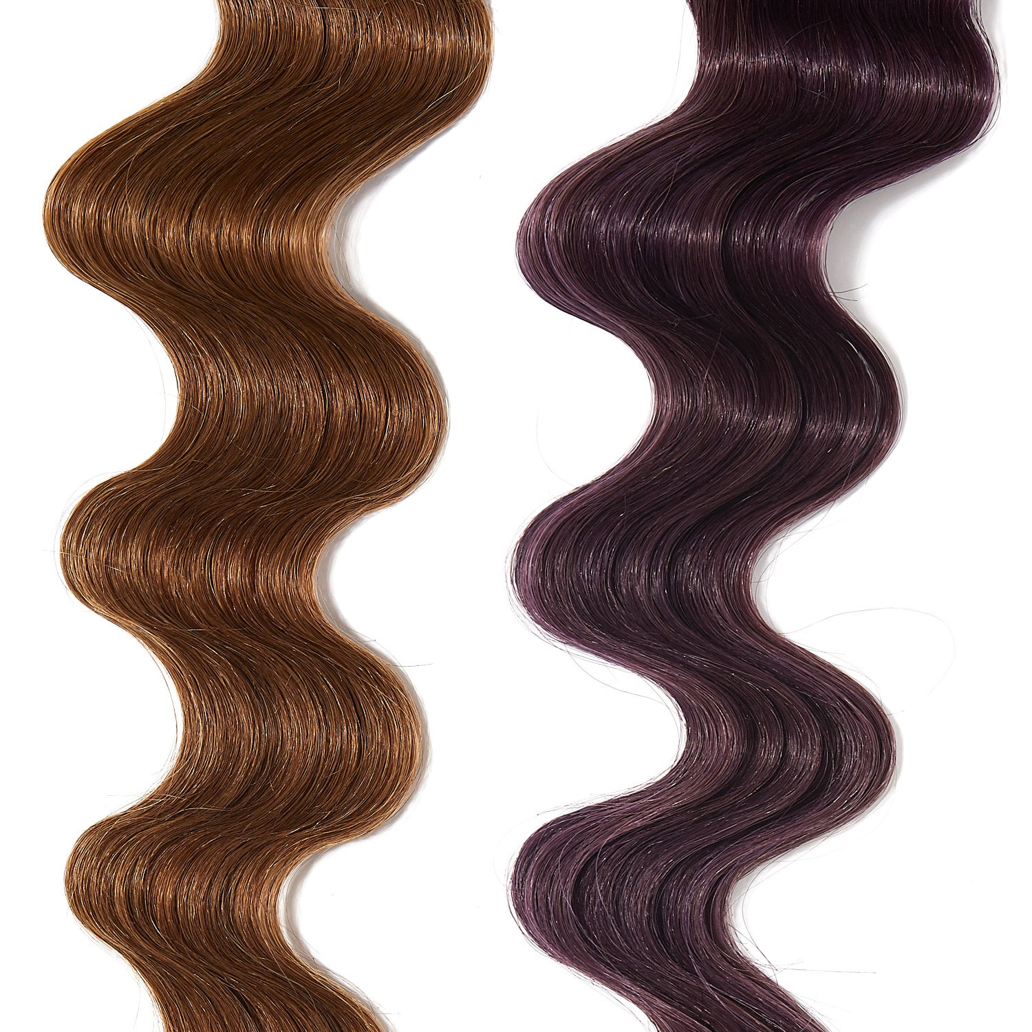 bright purple hair color on light brown hair