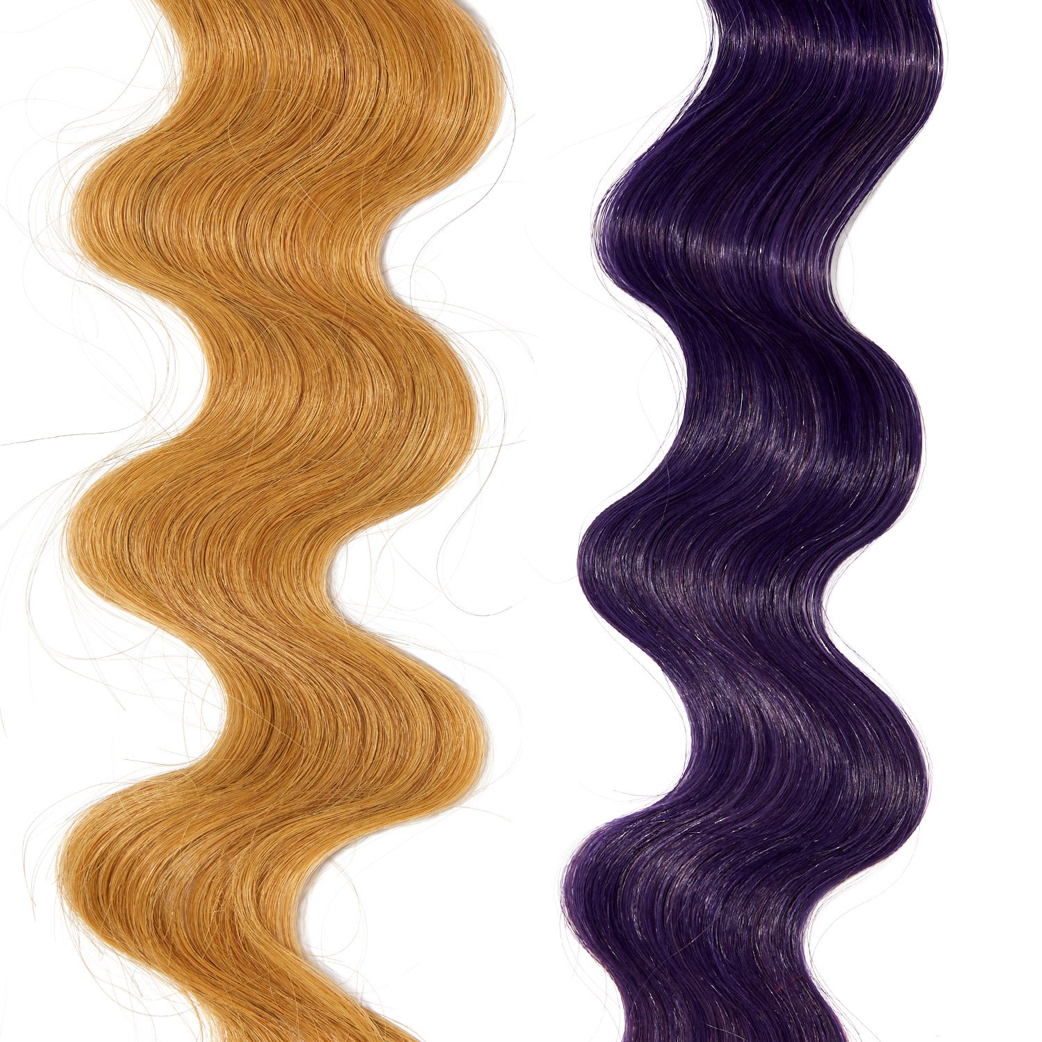 bright purple hair color on medium blonde hair