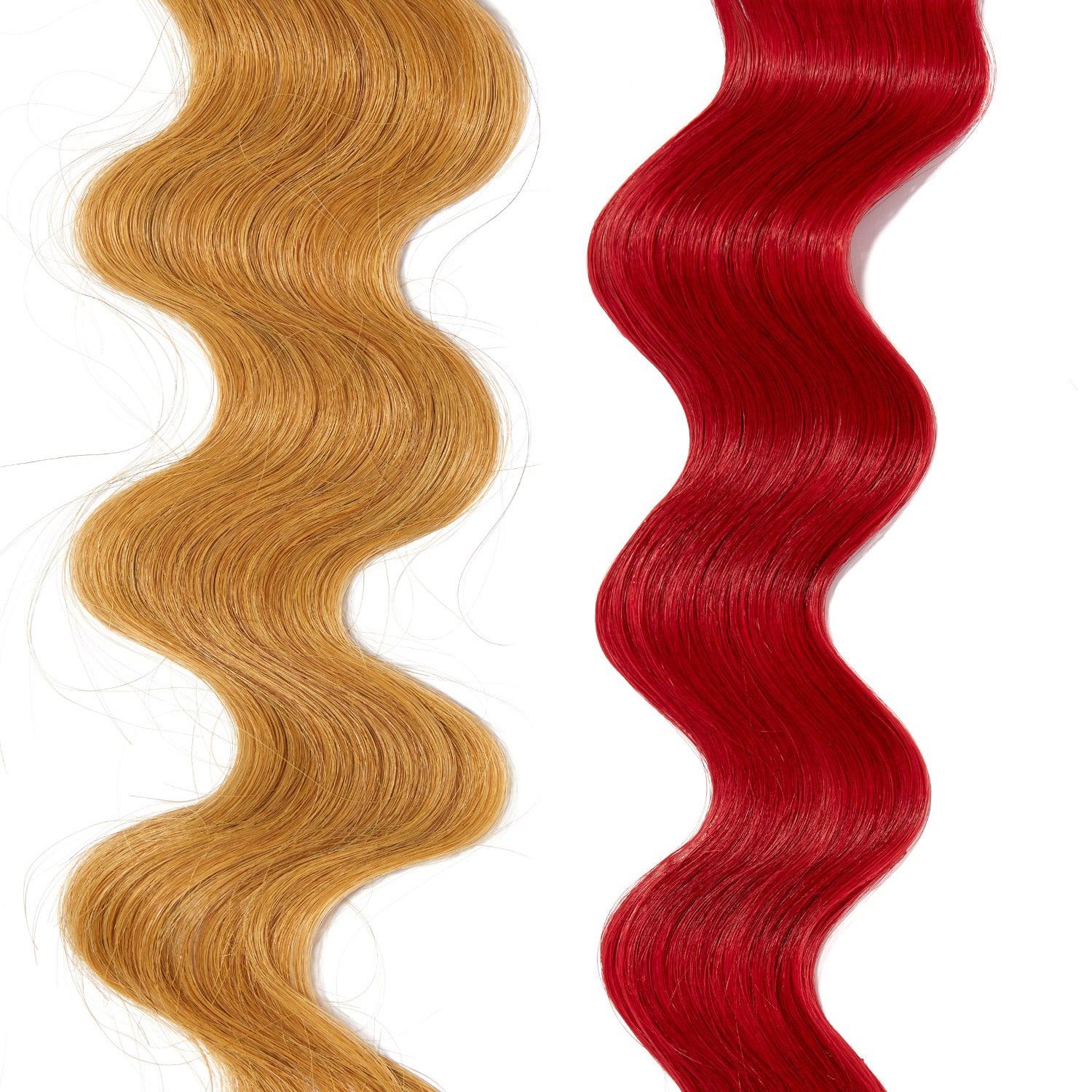 deep red hair color on medium blonde hair