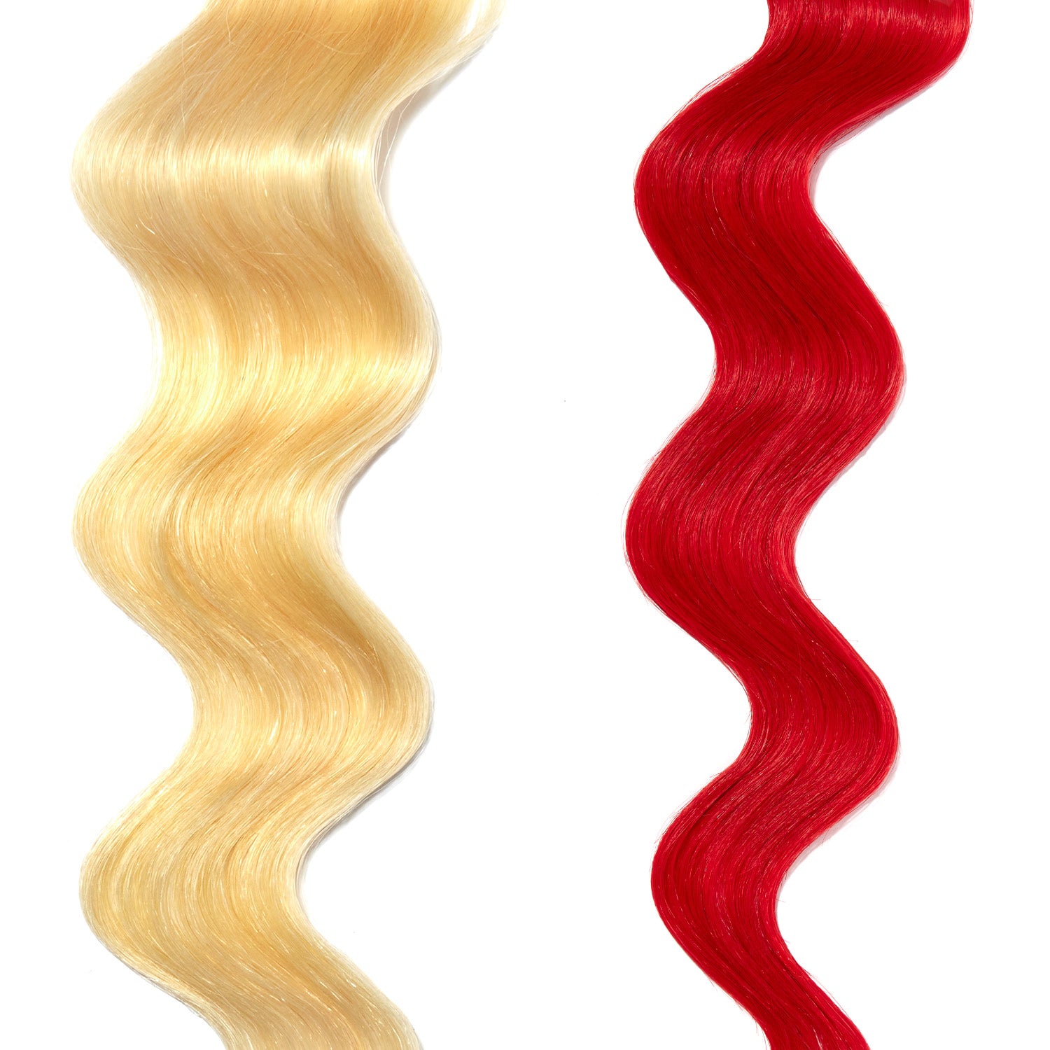 deep red hair color on platinum blonde hair