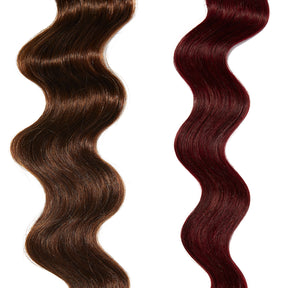 deep red hair color on medium brown hair