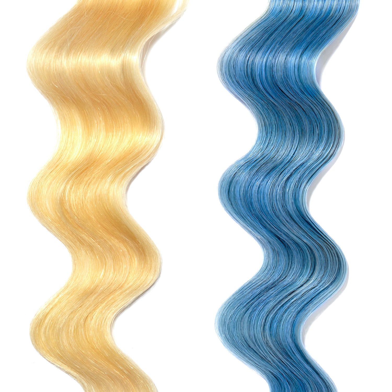 pastel blue hair color on platinum blonde hair