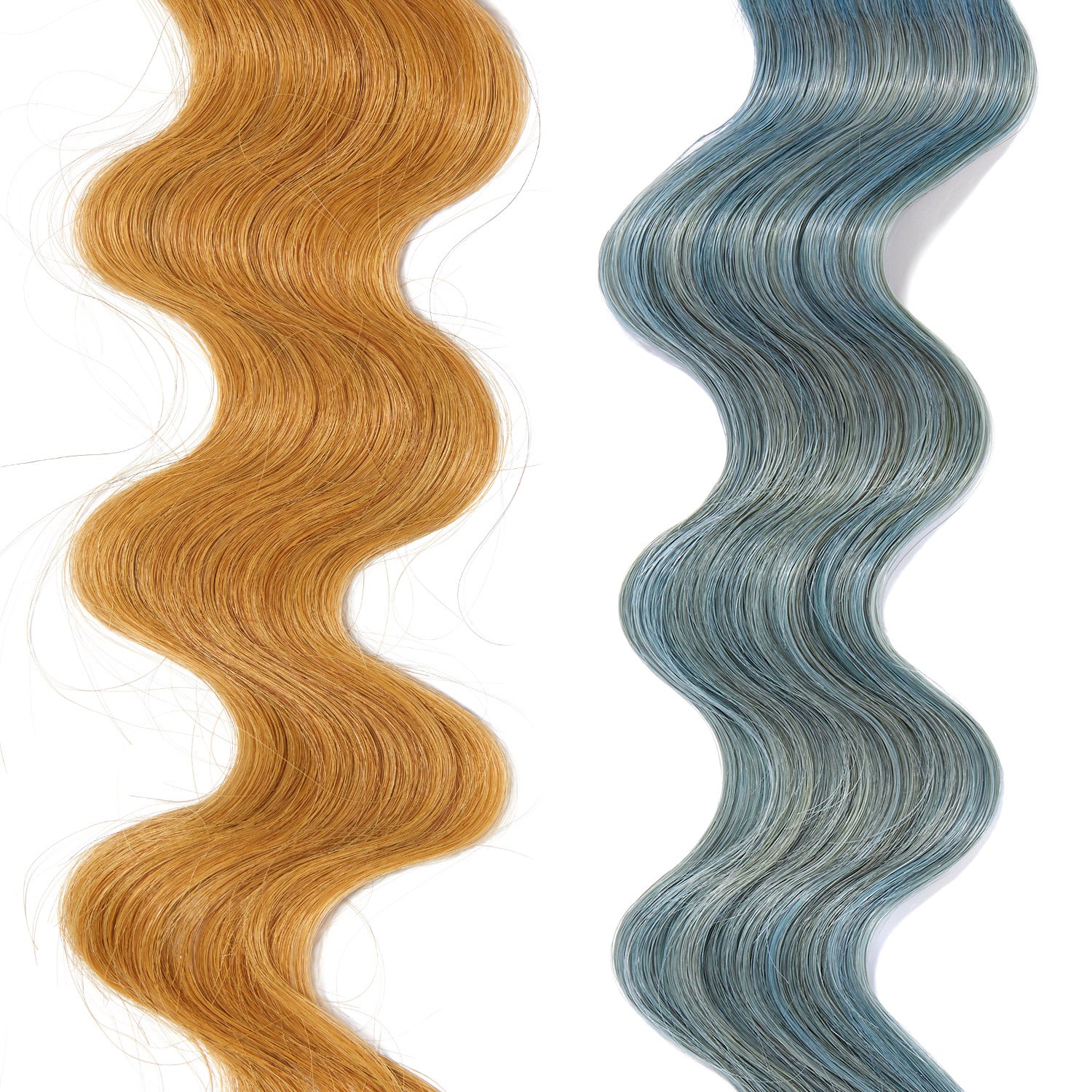 pastel blue hair color on medium blonde hair