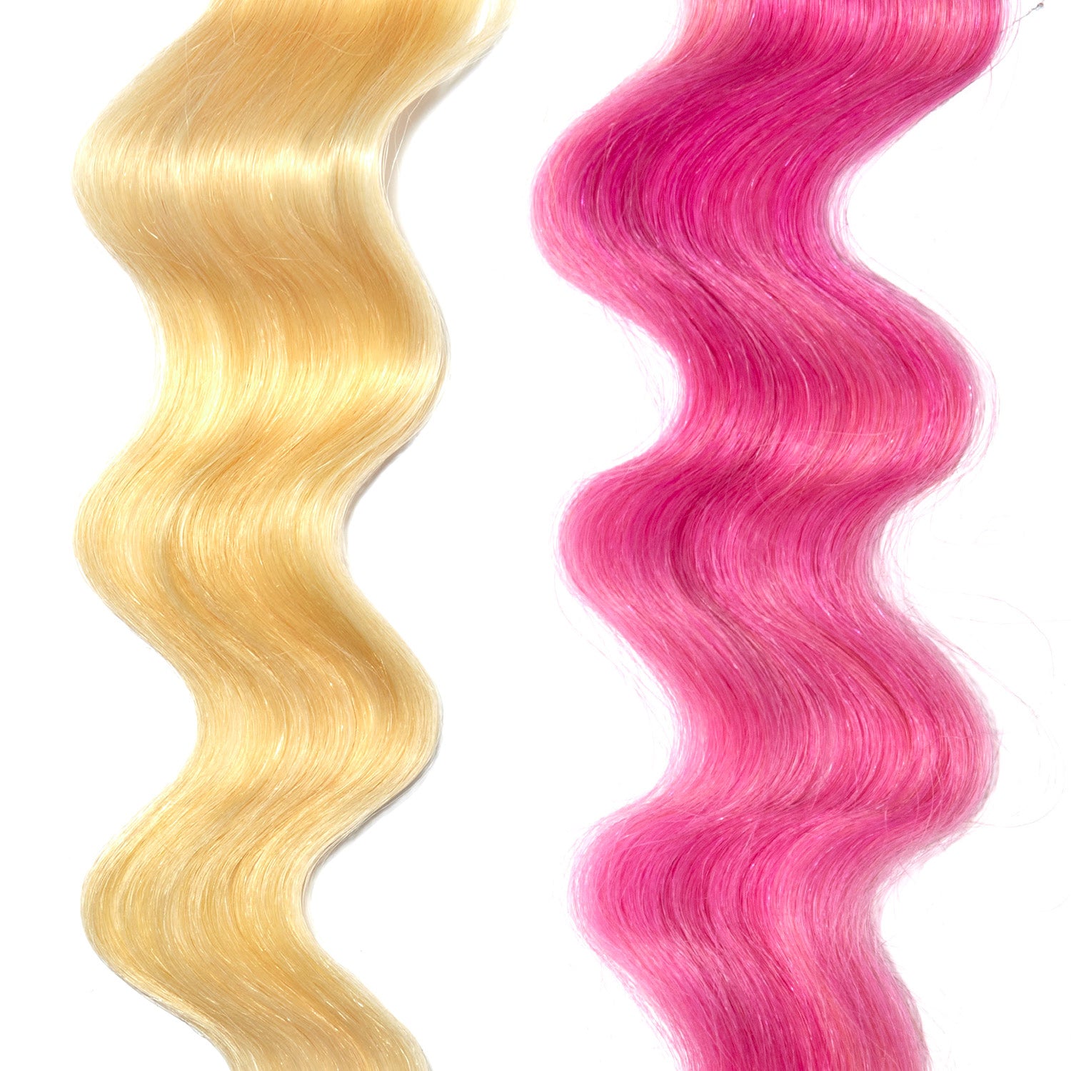 pastel magenta pink hair color on platinum blonde hair