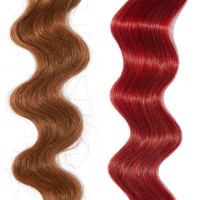 rose gold hair color for brown on red hair