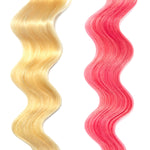 hot pink hair color on platinum blonde hair
