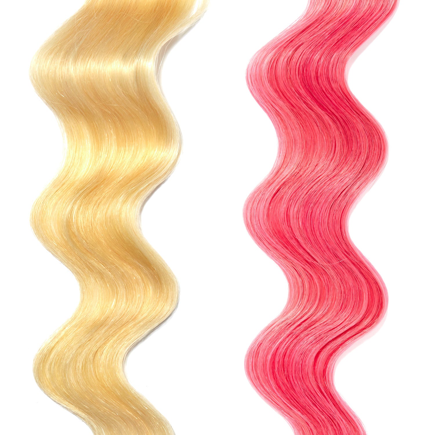 hot pink hair color on platinum blonde hair