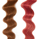 hot pink hair color on red hair