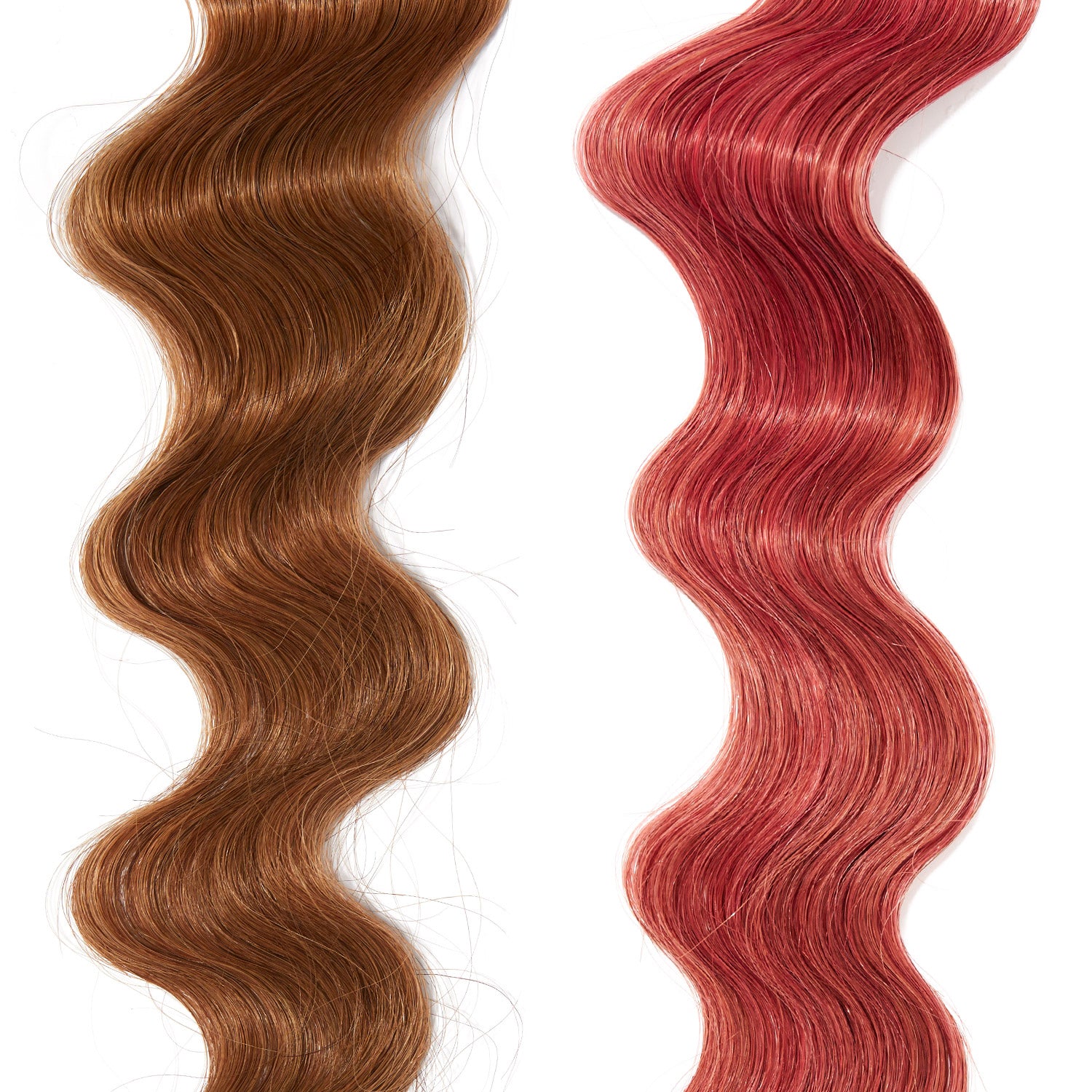 hot pink hair color on red hair