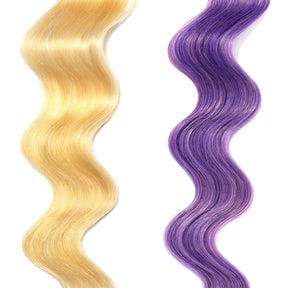 violet purple hair color on platinum blonde hair