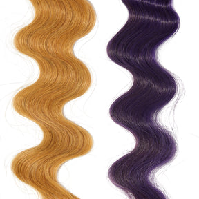 violet purple hair color on medium blonde hair