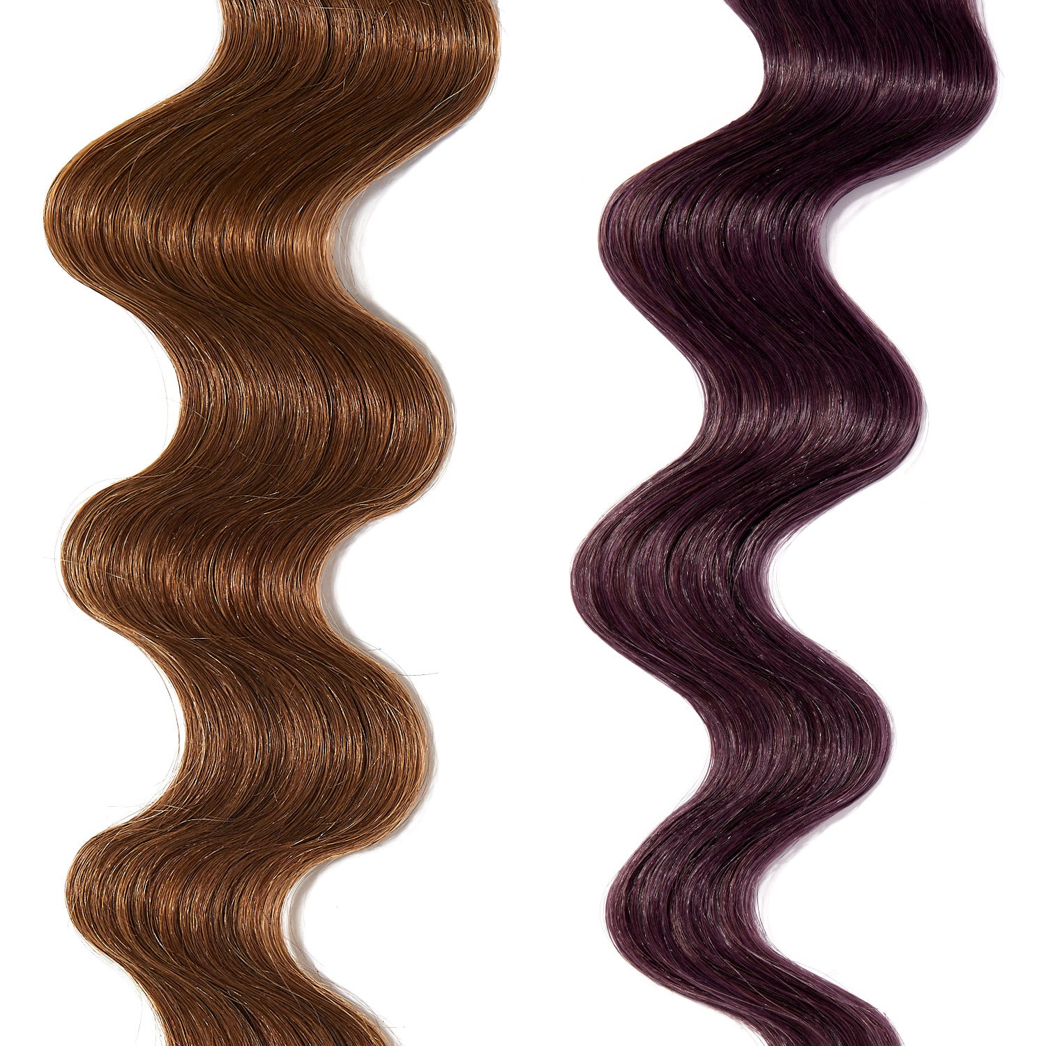 violet purple hair color on light brown hair