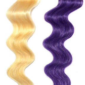 violet purple hair color on platinum blonde hair