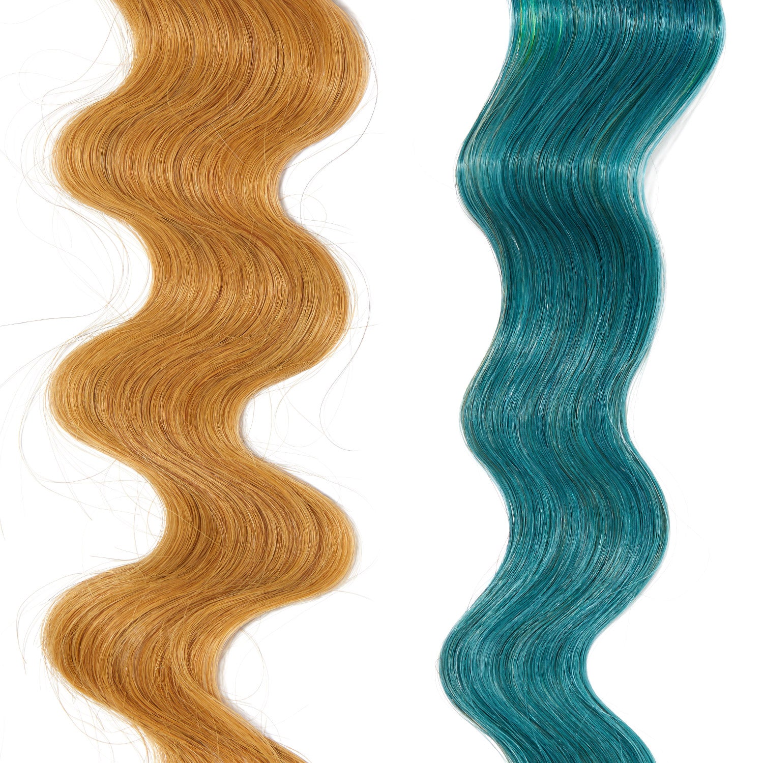 turquoise hair color on medium blonde hair