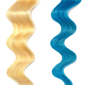 turquoise hair color on platinum blonde hair