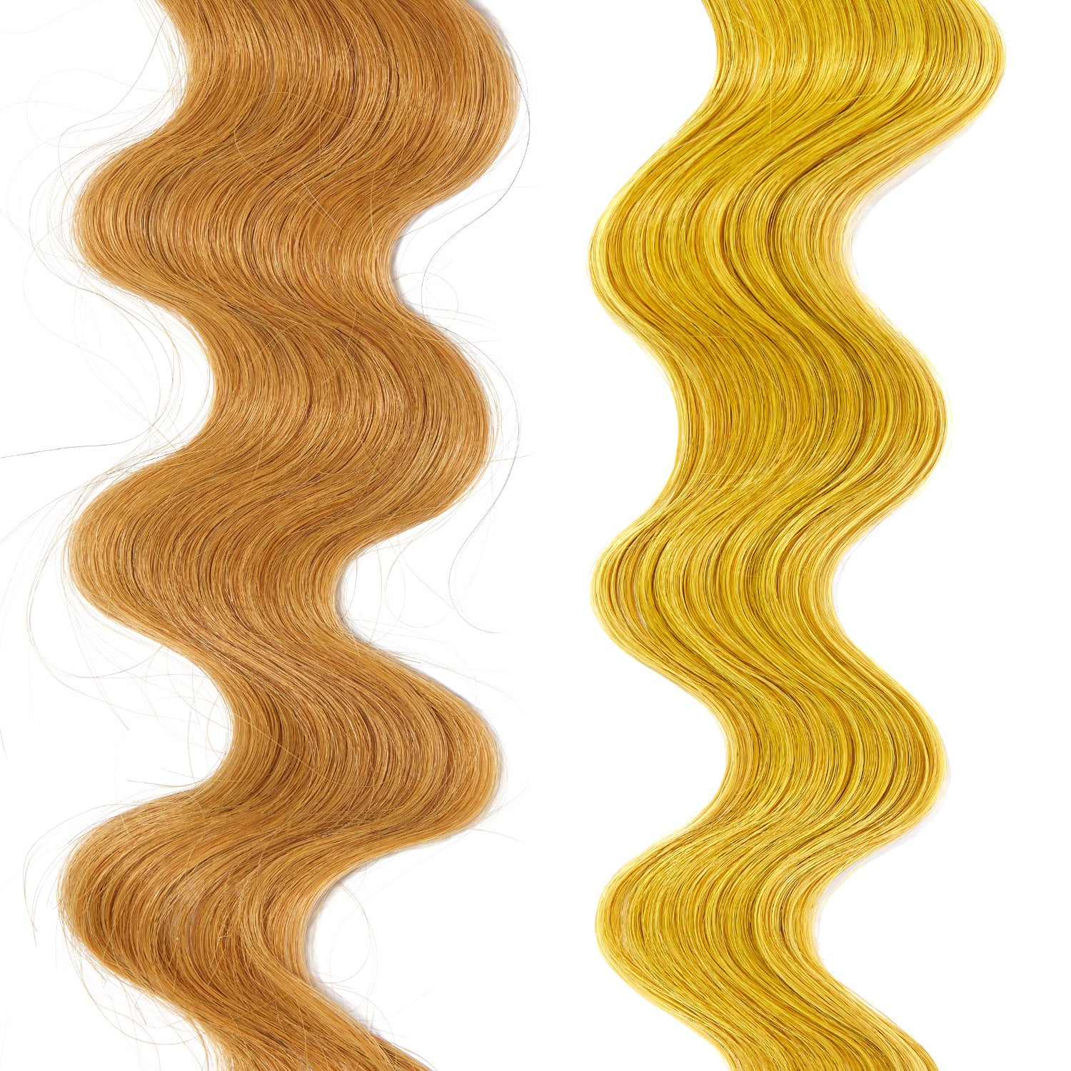 bright yellow hair color on light blonde hair